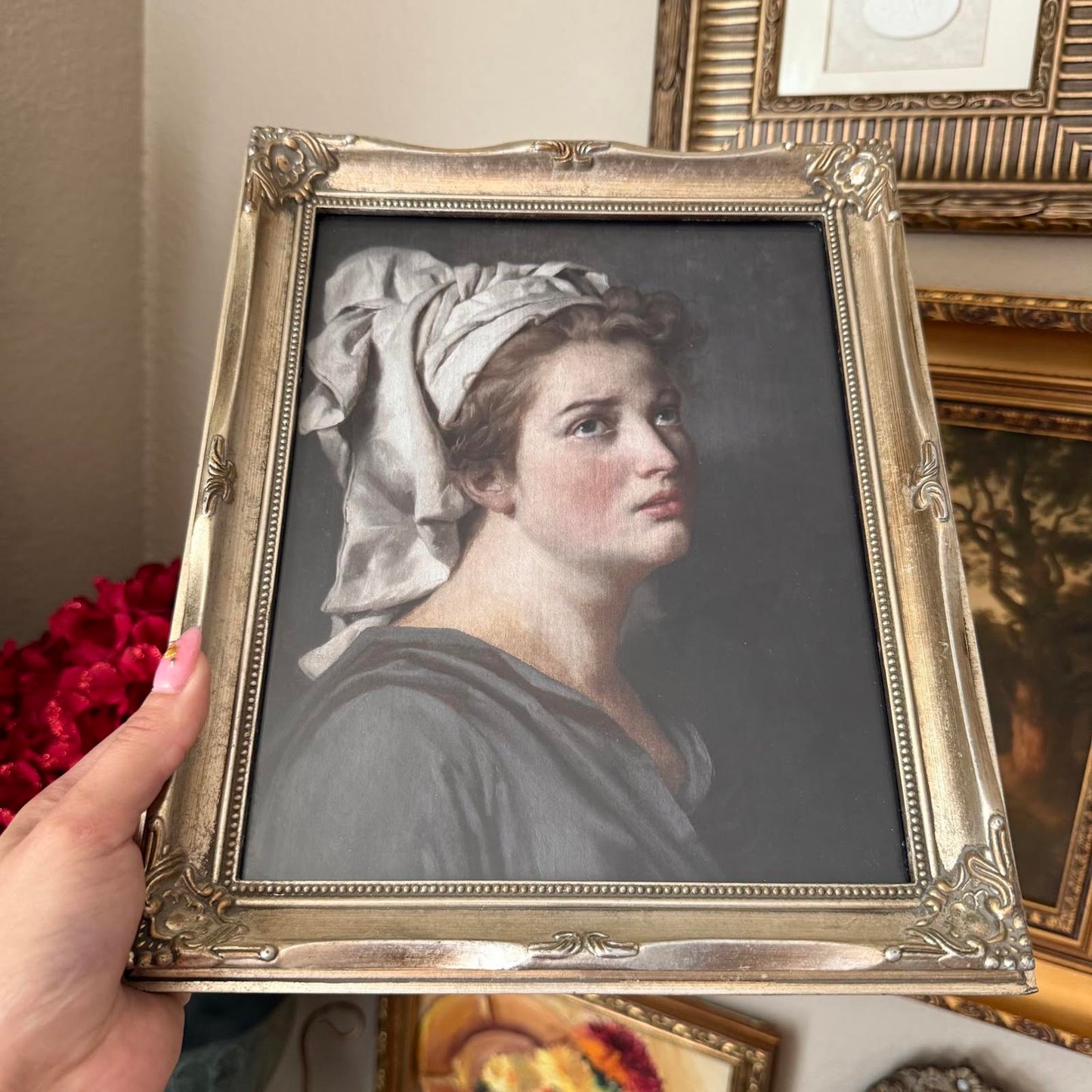 Vintage Portrait of a Woman in Frame