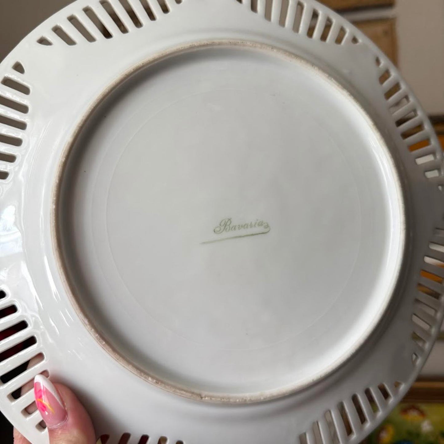 Vintage Bavaria Floral Plate