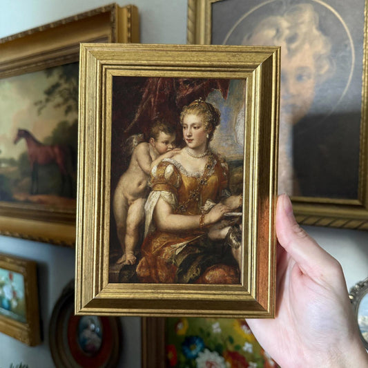 Vintage Style Venus and Cupid painting Art Print gallery wall Vintage painting