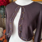 Women's Brown and Purple Cardigan