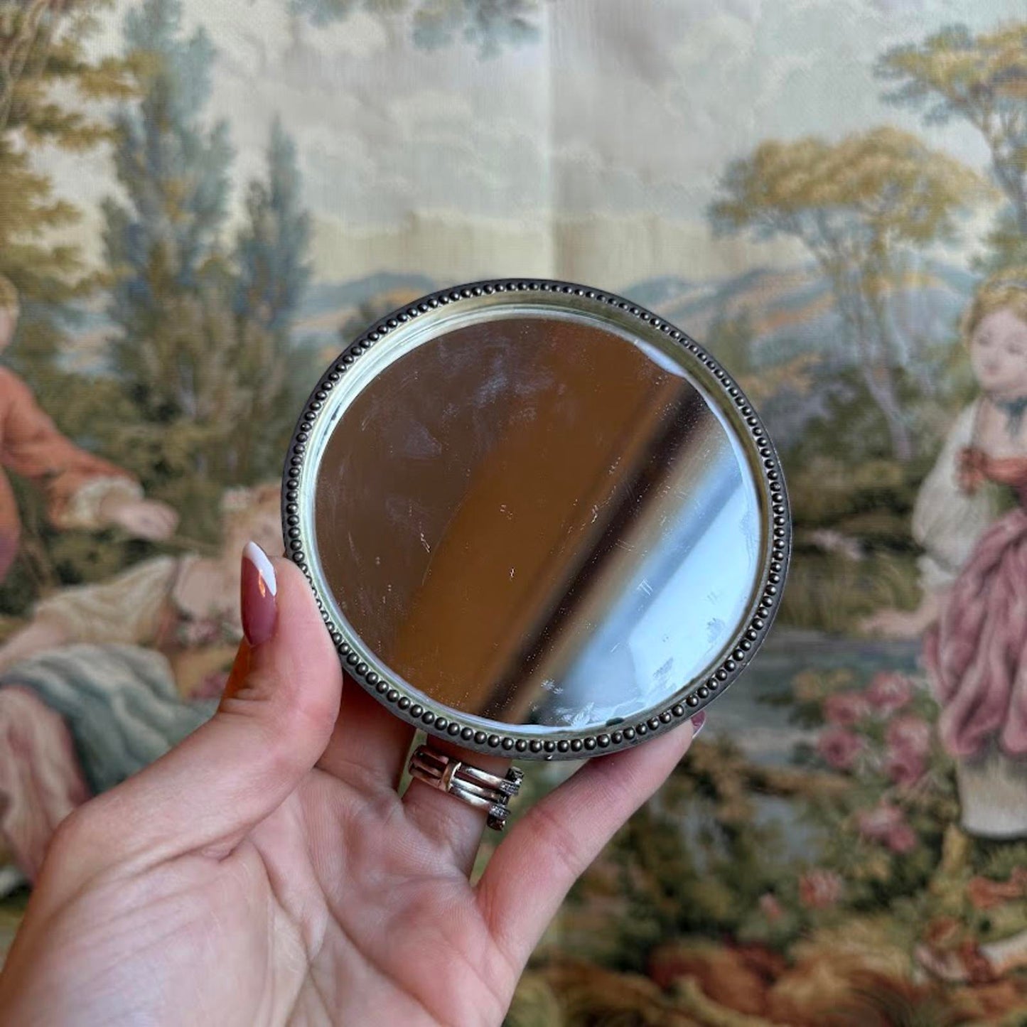 Antique Glass Vanity Powder Jar