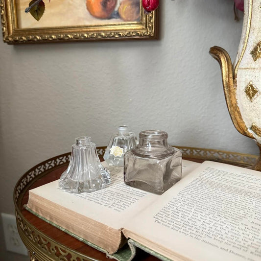 Vintage Glass Ink Wells