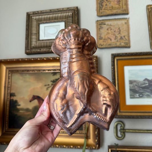 Vintage Copper Lobster Mold