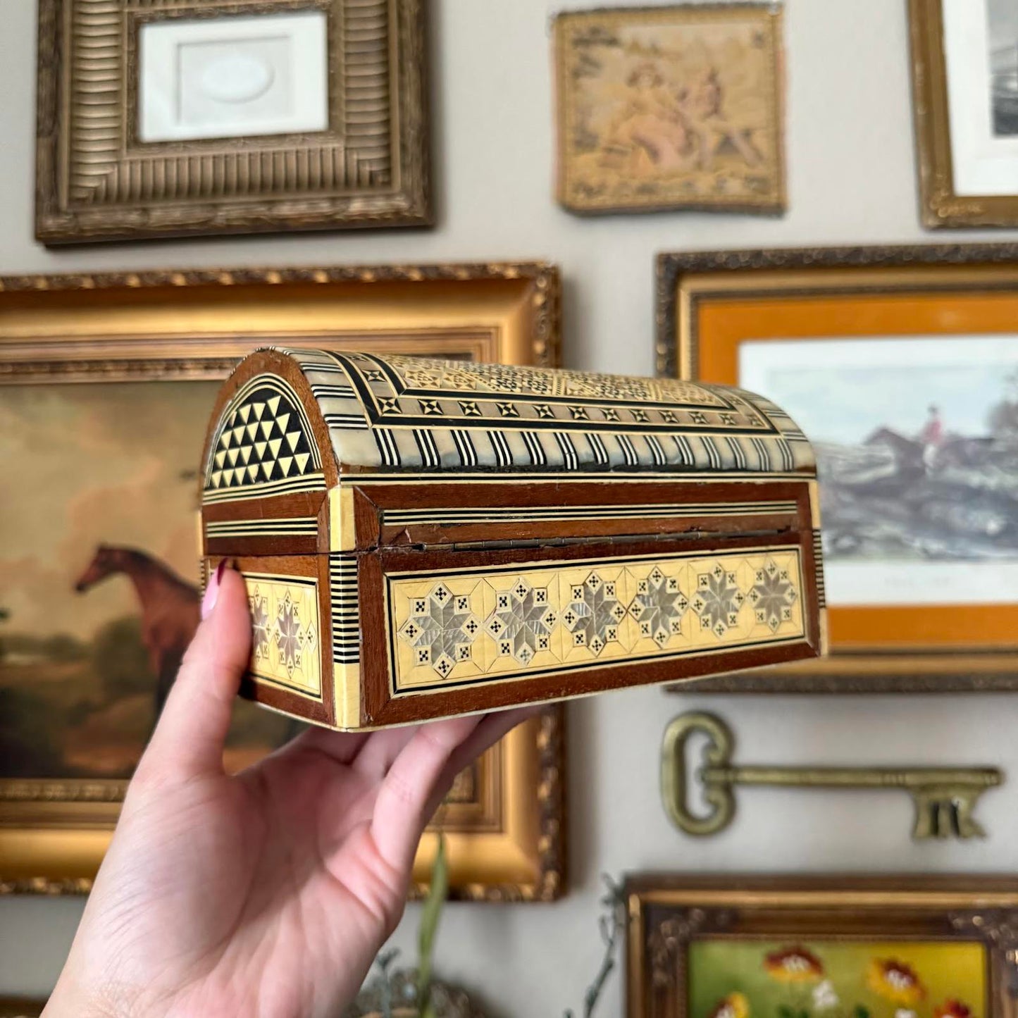 Wooden Handmade Shell Inlay Box Made in Egypt