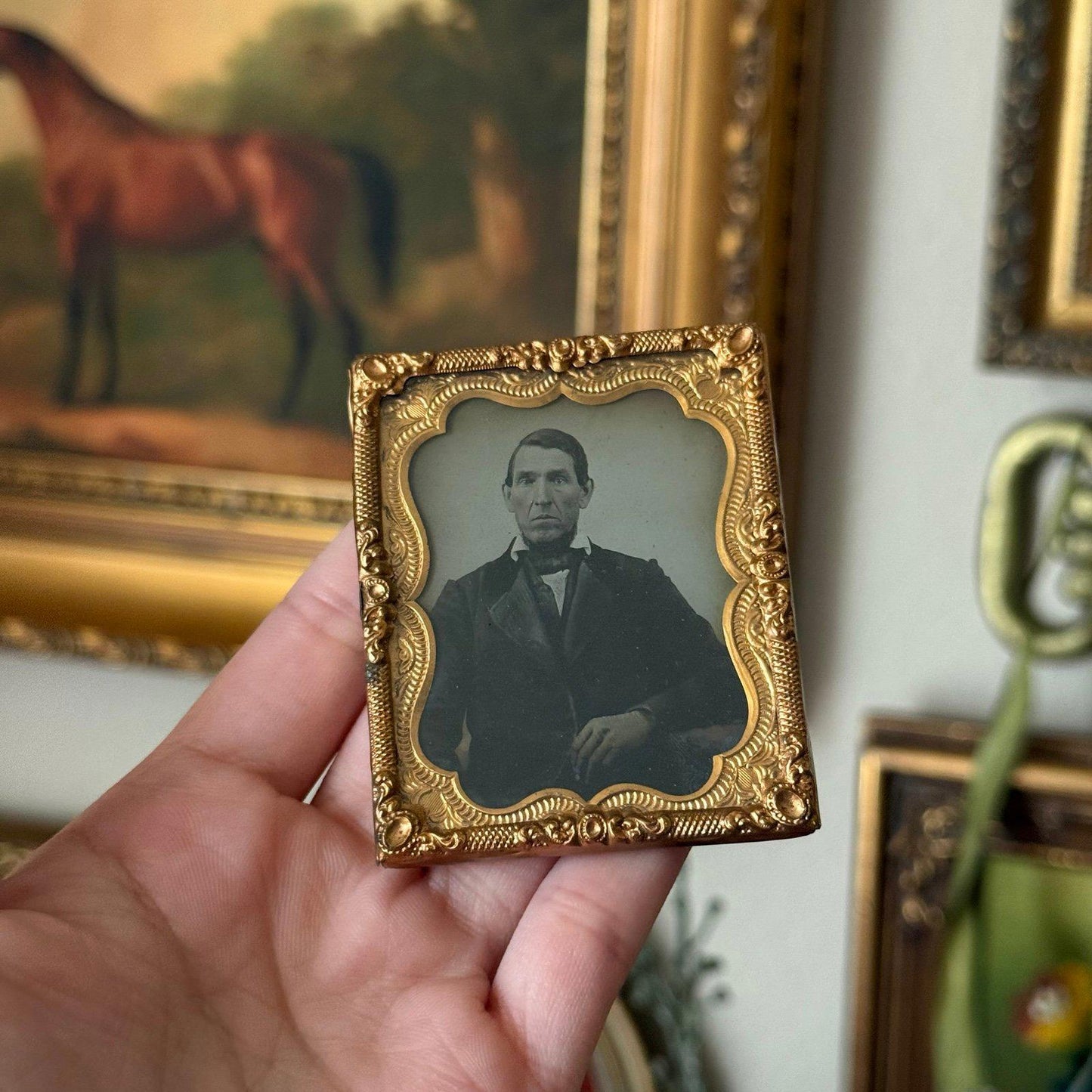 Ambrotype Antique Portrait of a Man Photo