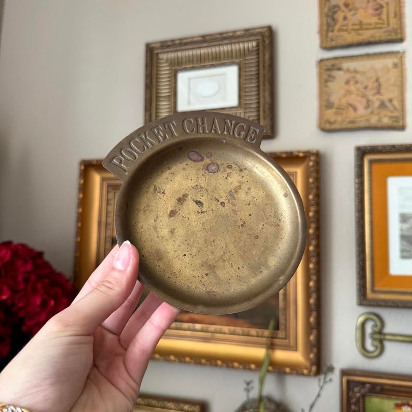 Vintage Pocket Change Brass Dish