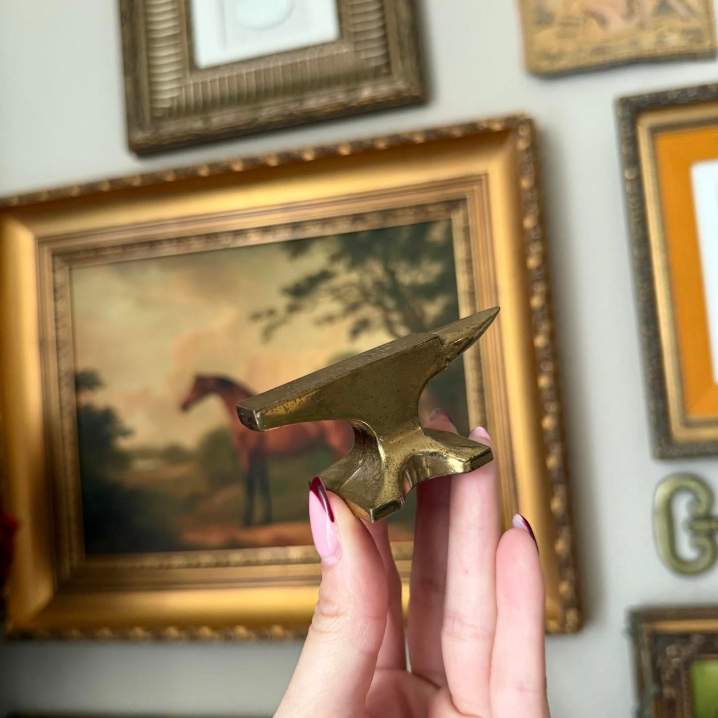 Vintage Solid Brass Mini Horn Anvil
