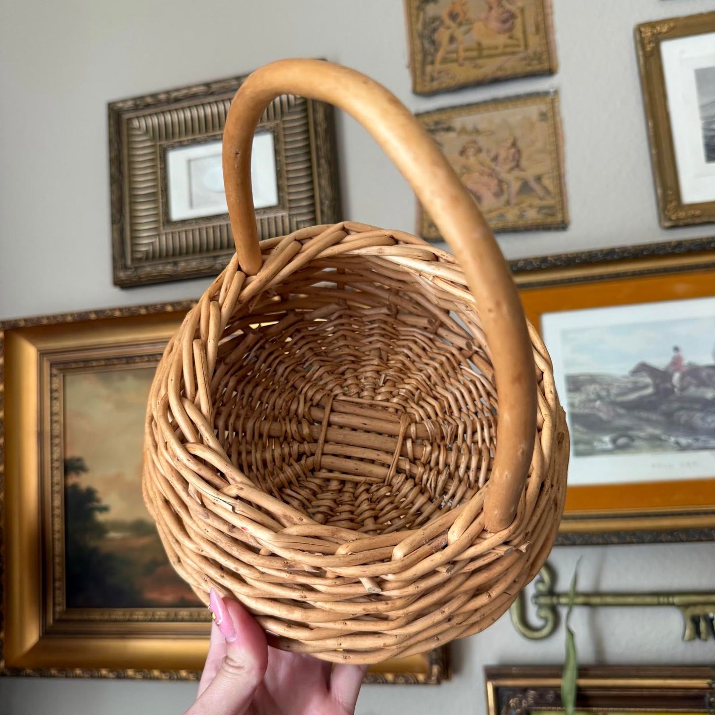 Vintage Round Woven Basket