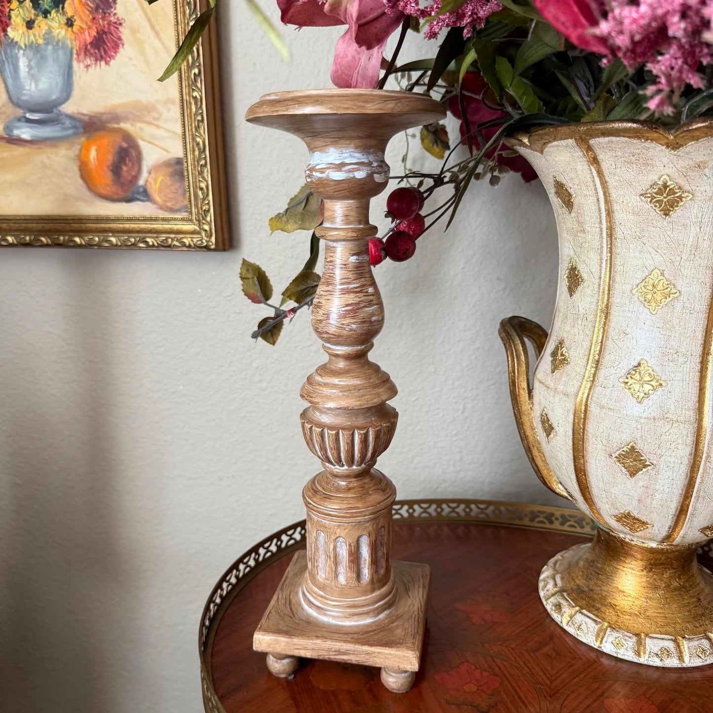 Southern Living at Home Wooden Candlestick