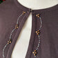 Women's Brown and Purple Cardigan