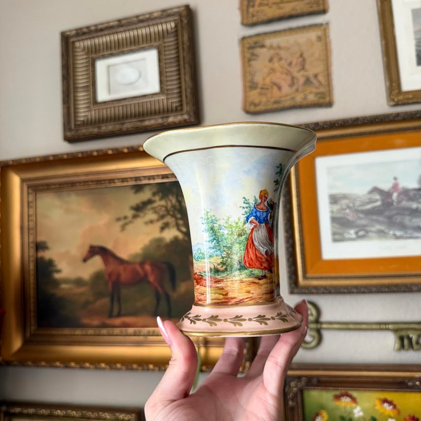 Vintage Vase with Couple