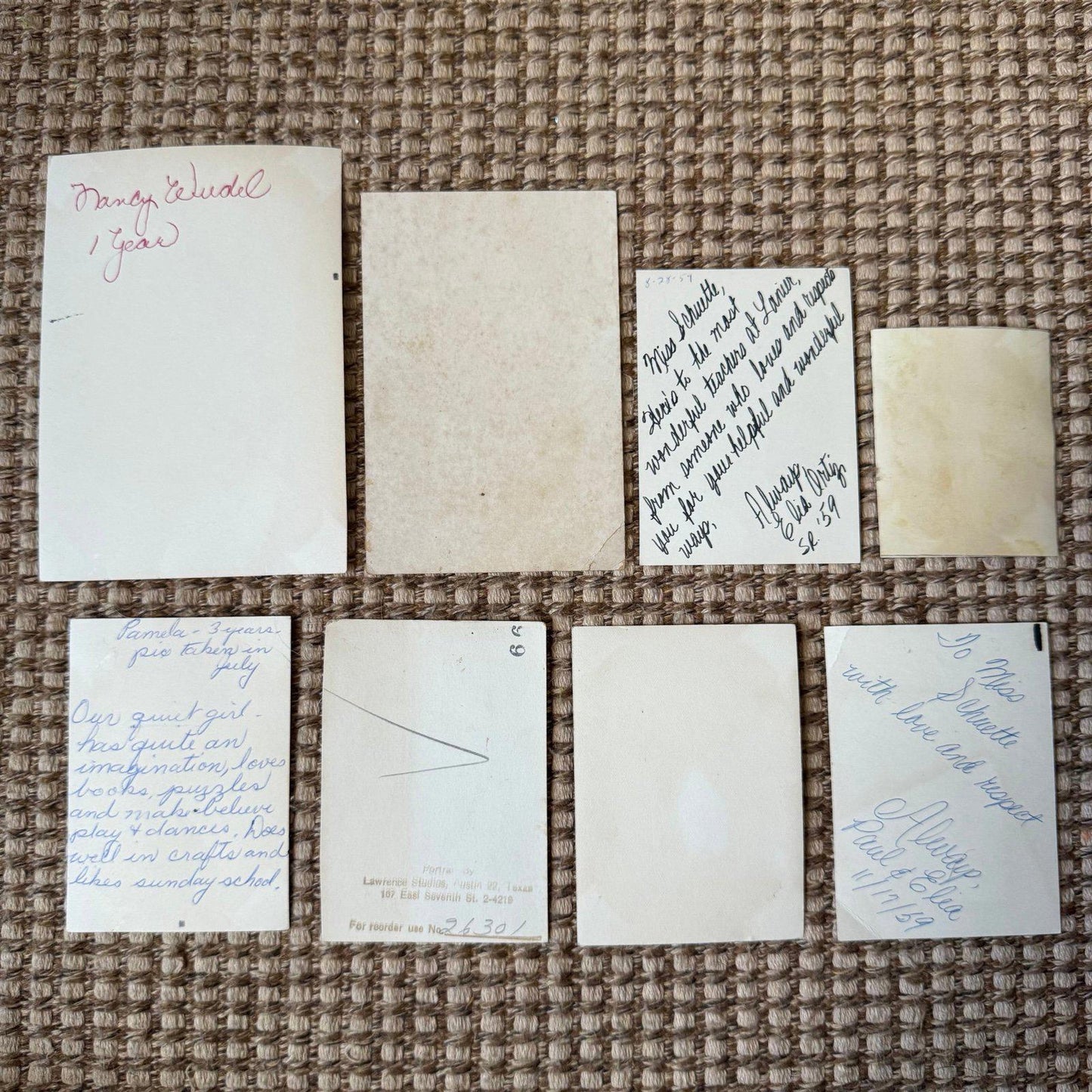 Vintage 1950s old photo Lot Bundle set of 8