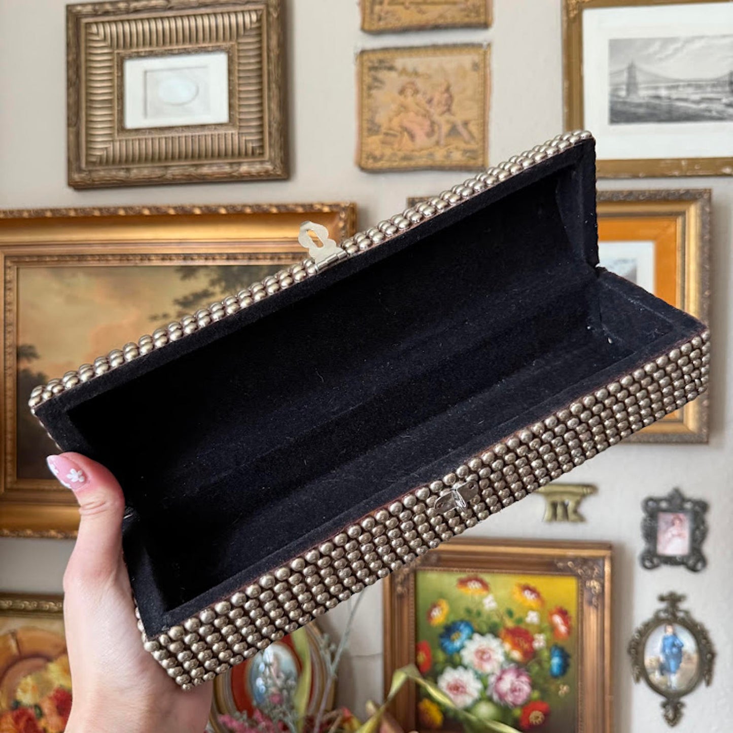 Vintage Beaded Storage Chest