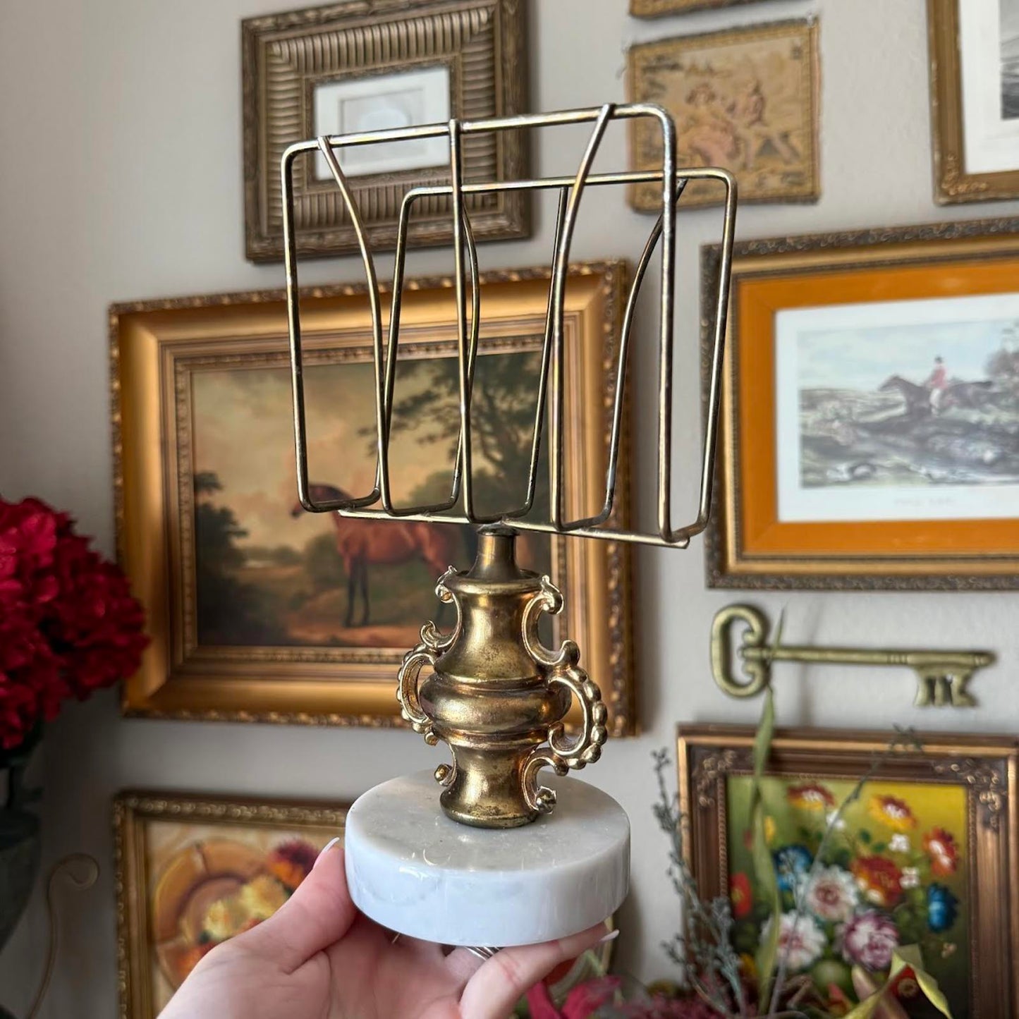 Vintage Napkin Holder with Marble Base
