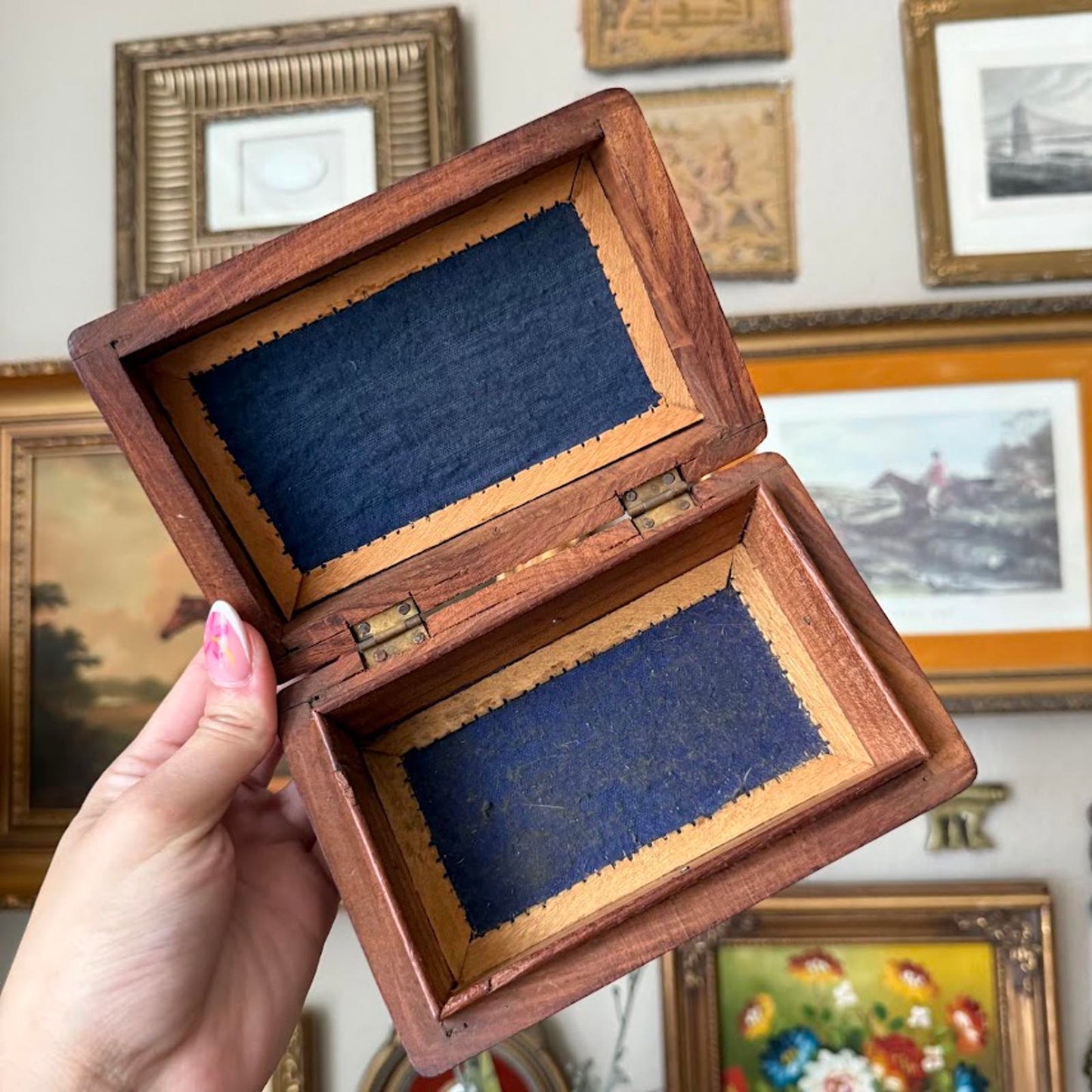 Vintage Wooden Trinket Box