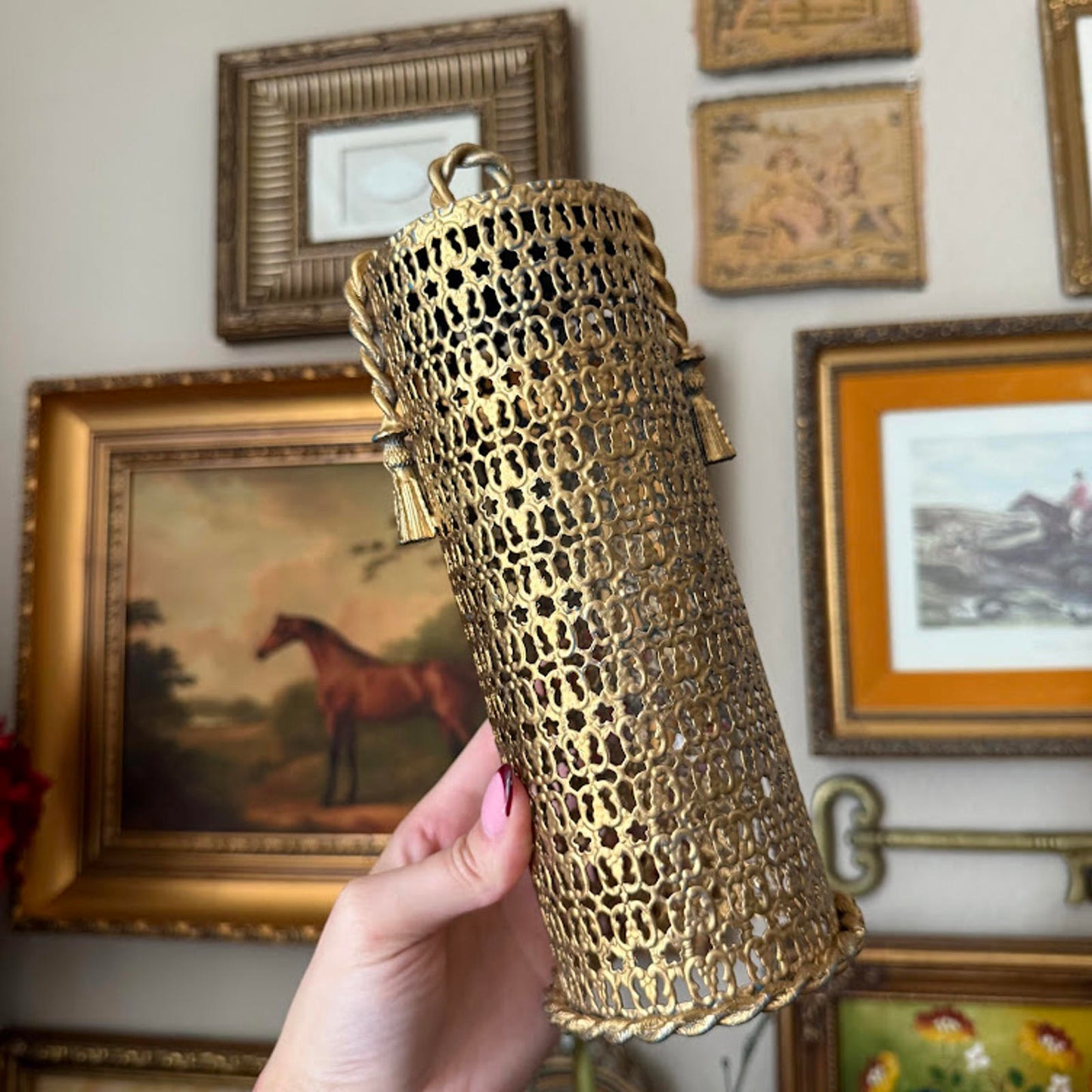 Vintage Ornate Metal Spray Can Cover