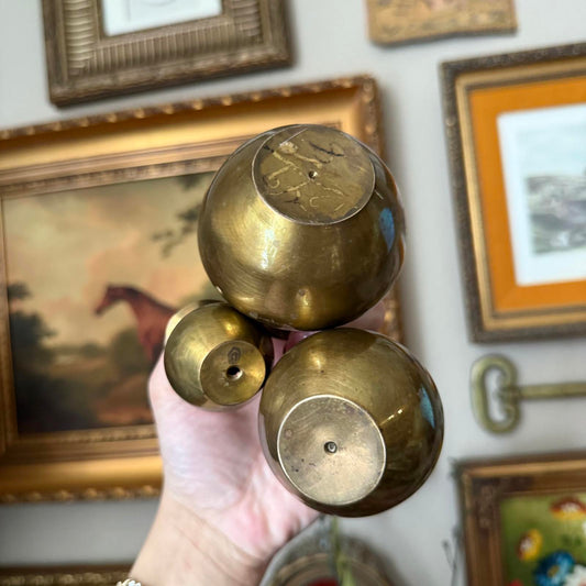 Vintage Antique brass Holy Water Vessels Vase Pot