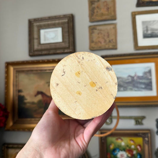 Vintage Tall Round Basket with Swing Handle