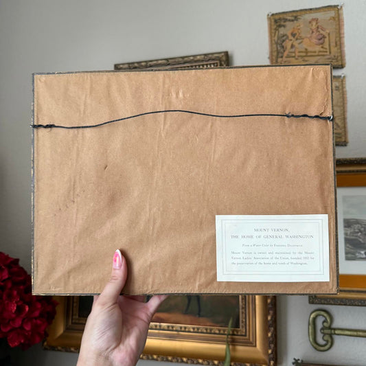 Vintage Mount Vernon Print Framed