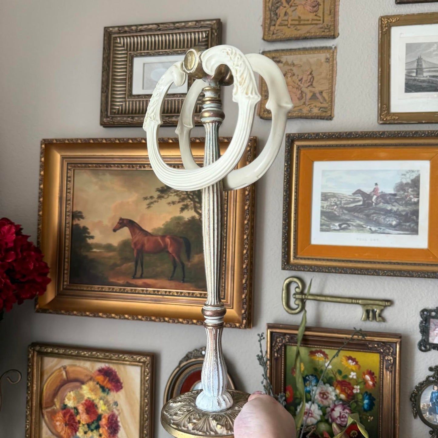 Vintage Double-Ring Towel Holder