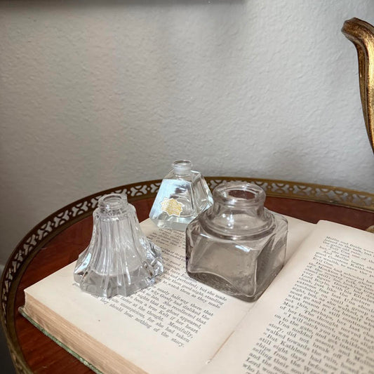 Vintage Glass Ink Wells