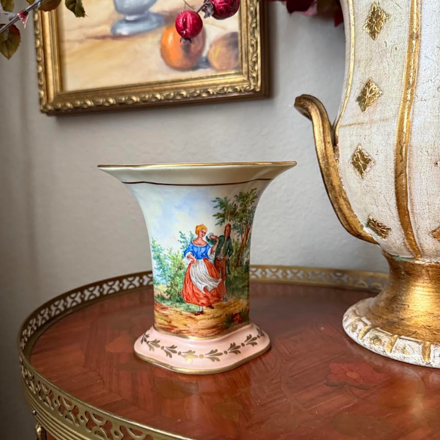 Vintage Vase with Couple