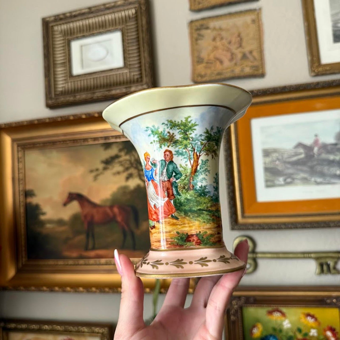 Vintage Vase with Couple