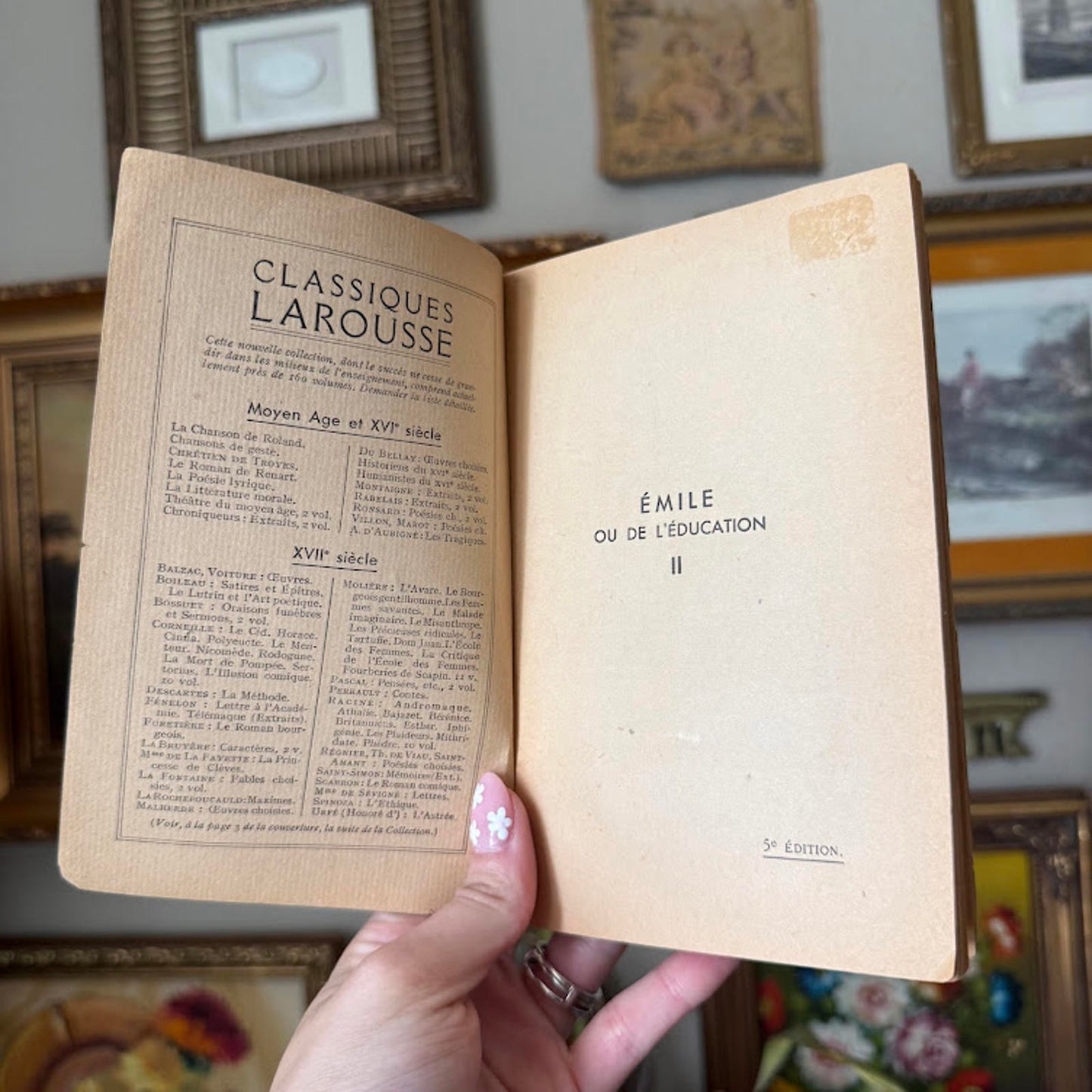 Vintage JJ Rousseau Book