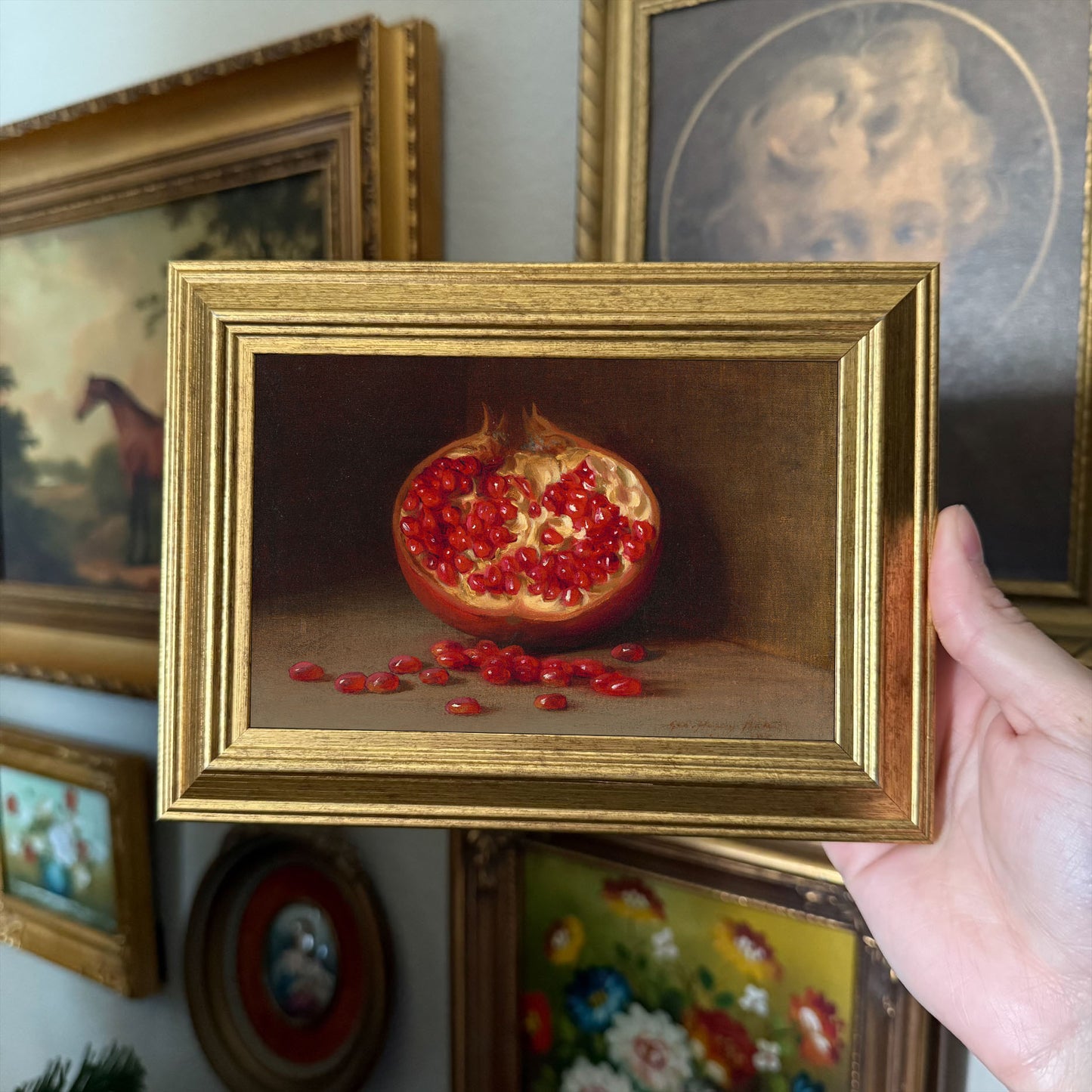 Vintage Style Pomegranate Still Life Art Print gallery wall