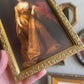 Vintage Style Woman Portrait gold frame