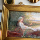 Vintage Style Victorian couple in a boat painting art PRINT gallery wall