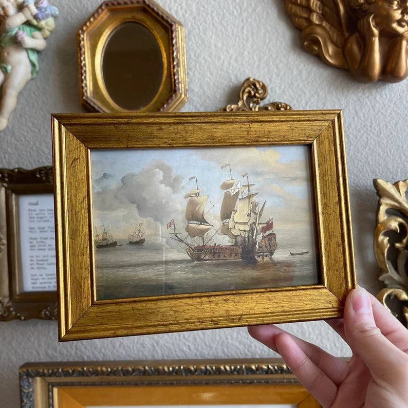 Vintage Style Pirate Ship painting art PRINT gallery wall