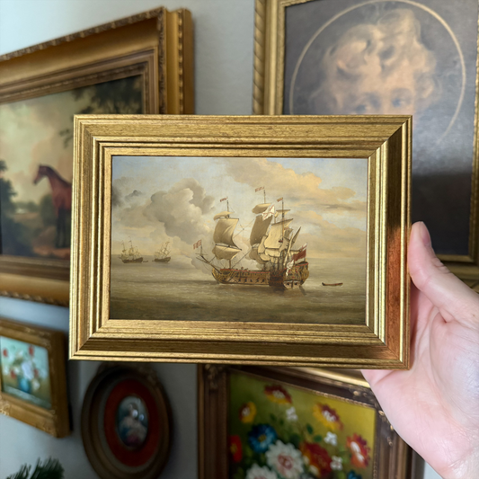 Vintage Style Pirate Ship painting art PRINT gallery wall