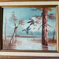 Winter ducks landscape painting