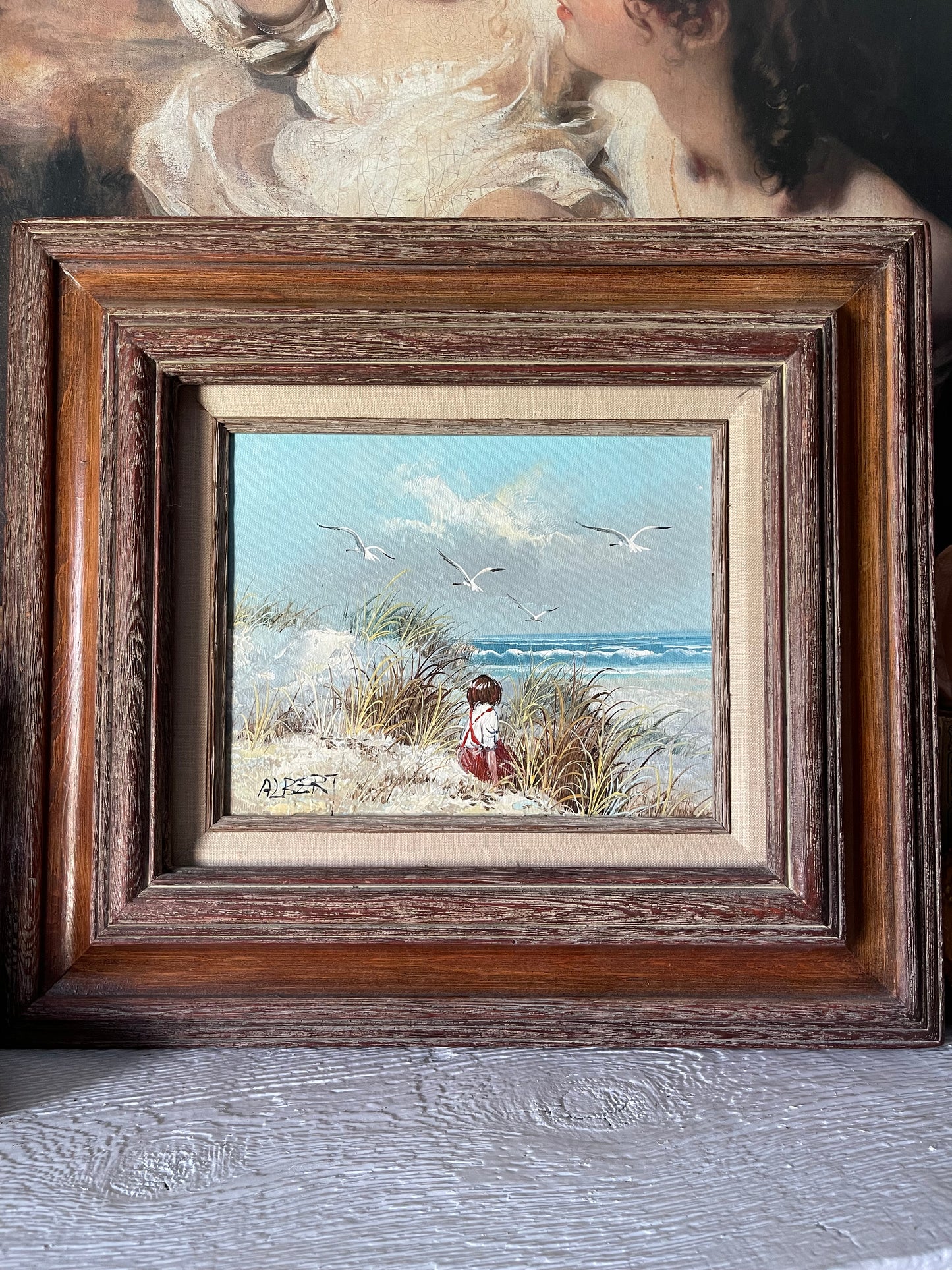 Girl on the beach painting