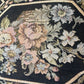 Tapestry needlepoint floral pillow